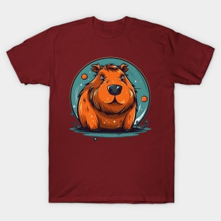 Capybara in pond T-Shirt